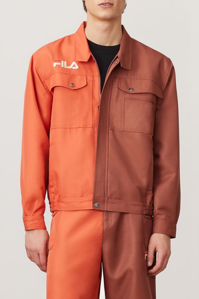 Fila Jacket Mens Orange - Kalyke - Philippines 7213490-DK